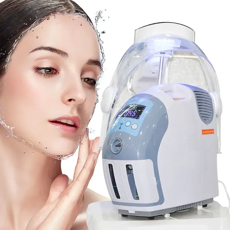 Maskin väte syremask för full ansikte skal hudvård akne hyperbar syreterapi skönhetsenhet hud fuktighetskräm bubbla maskin