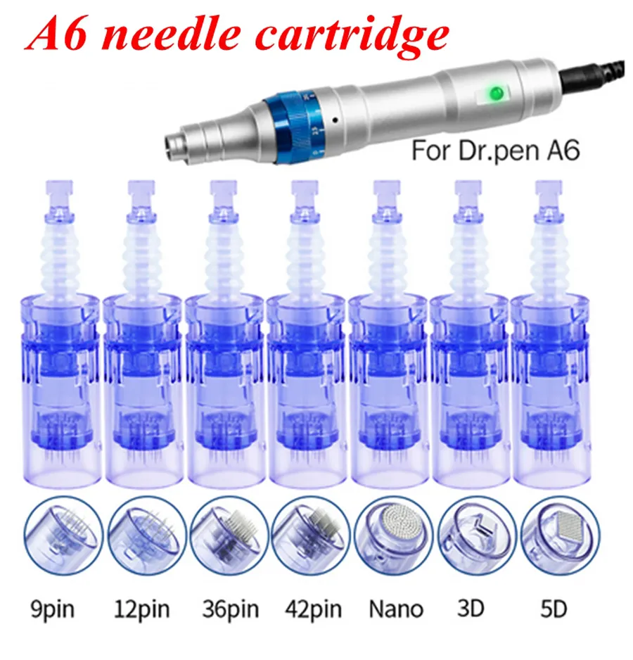 A6 igła Cartidge Derma Pen Derma Derma Derma Roller Wymiana bagnetowa mikro igły końcówki do ładowania bezprzewodowej pielęgnacji skóry antyprzestrzeni