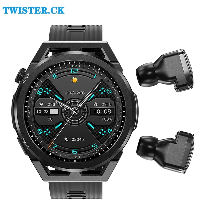 Zegarki N18 2IN1 EARDPONE SMART WATM Sport Wodoodporny zegarek Bluetooth Dual słuchawkowy zestaw słuchawkowy