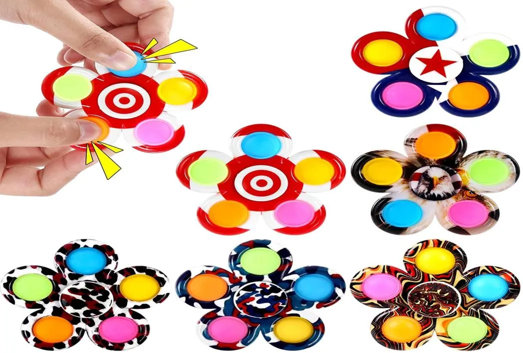 Push Bubble Board Toys Simple s Plus 3 Leaf 5 Sides Finger Play Game Anti Stress Spinner6620147