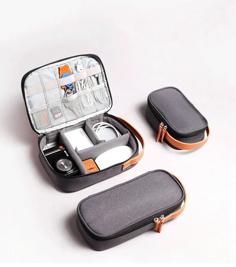 Cases Soft Travel hard drive Case bag Electronic Device For GPS Mobile Phone Charging adapater USB cable charger Organizer Power bank