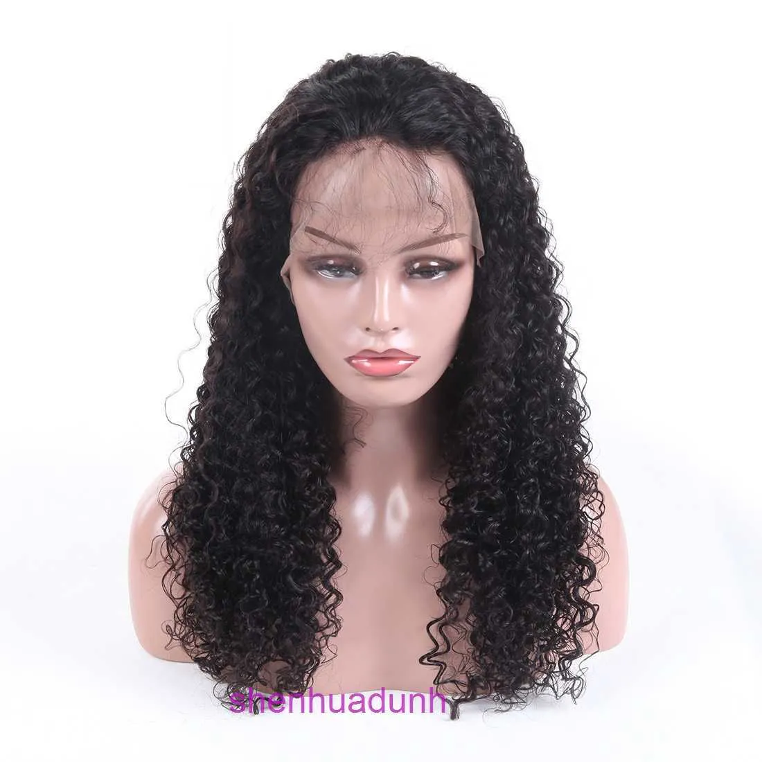 Jerry curly front lace wig with real human hair