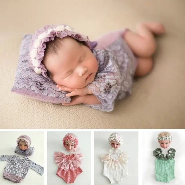 Baby Sets Infant Clothes Baby Girl Boy Dress Photography Prop Infantile Suit Props Photo Studio Shoot Clothes With Baby Headwear