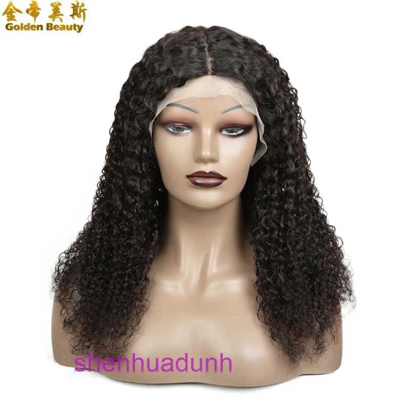 13X6 T-shaped headband front lace Tpart wig real human hair Jerry curl