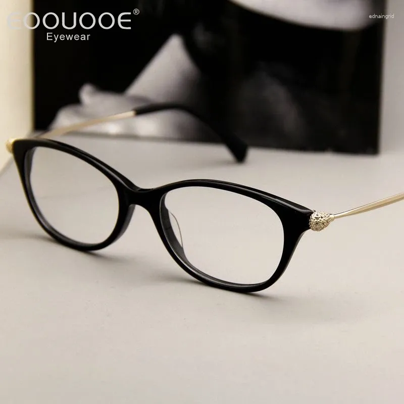 Sunglasses Frames Fashion Women's Eyeglasses Acetate Cat Glasses Frame Design Myopia Optics Lens Prescription Anti Reflective