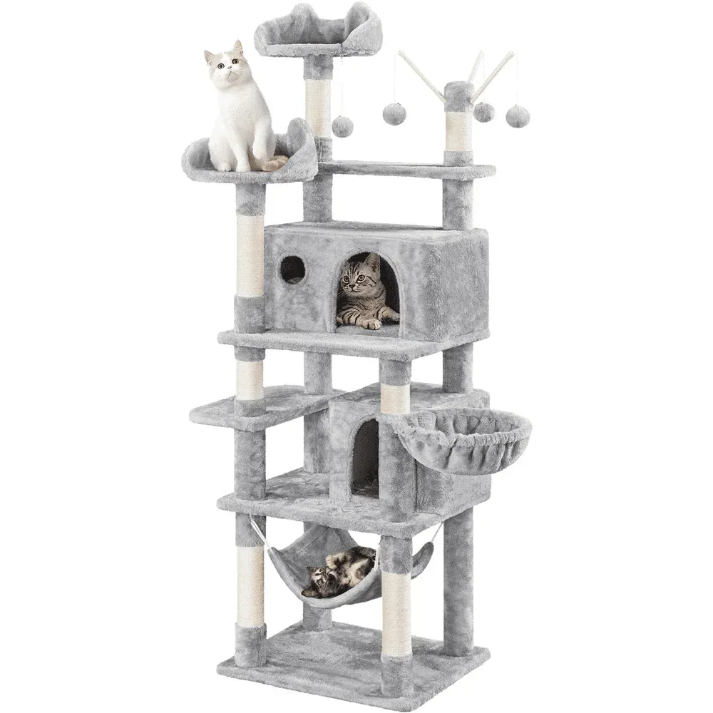 Toys Smilemart 67 '' H Multilevel Cat Tree Cat Tower Condos, Cat Supplies, Cat Climbing Frame, Cat Toys, så att katter kan spela lyckligt