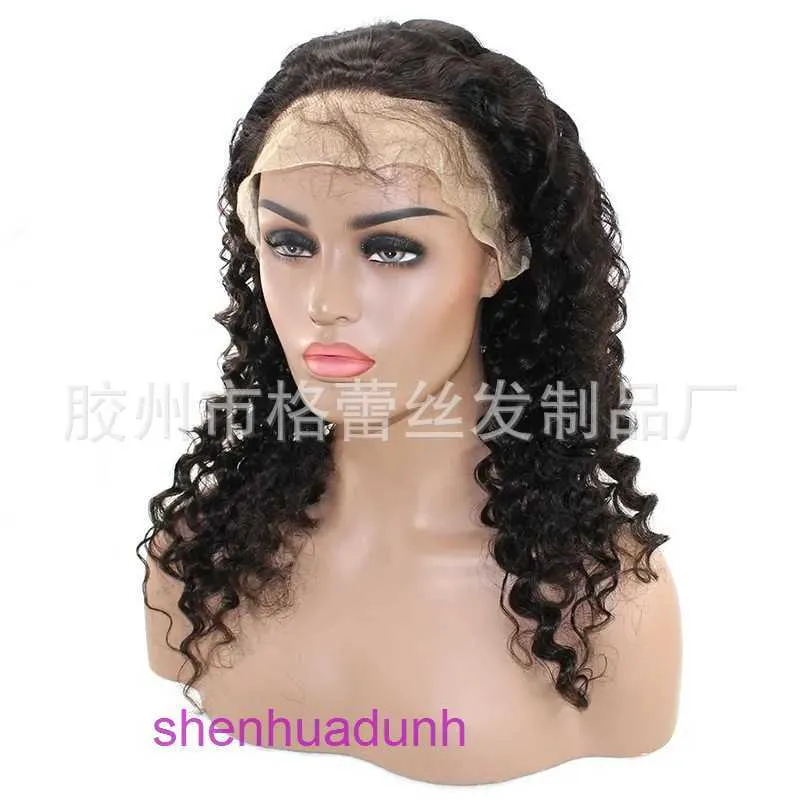 Front Lace Human Wig Style 13 * 4 Bandeau de bande Human Hoil Wave Deep toute la perruque