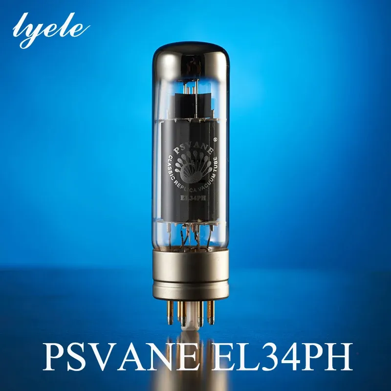 Amplifikatör PSVANE 1 1 Tüp amplifikatörü için HIFI amplifikatör için Tüp için Regraved Alüminyum Blok EL34PH Vakum Tüpü