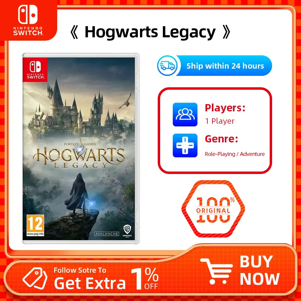 Offe Nintendo Switch Game Hogwarts Legacy Versione europea Giochi fisici Supporto TV TV Modalità portatile