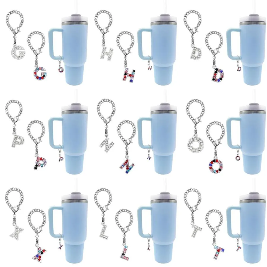 Andere Getränkebriefbrief Charme für Cup Accessoires a-z anfängliche Anhänger Tumbler-Verzierung Personalisiert 40 Unzen mit Griff Drop Delivery OTJPJ