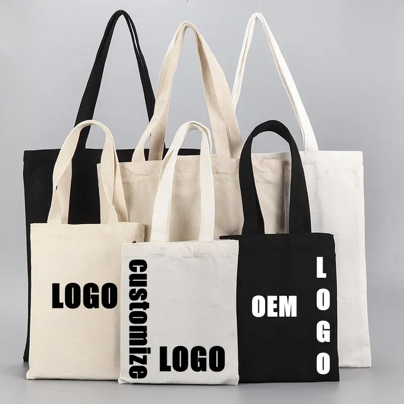 Bags Customized logo personalized signature women's cloth shopping bags bags shoulder bags duffel bags largecapacity handbags eom