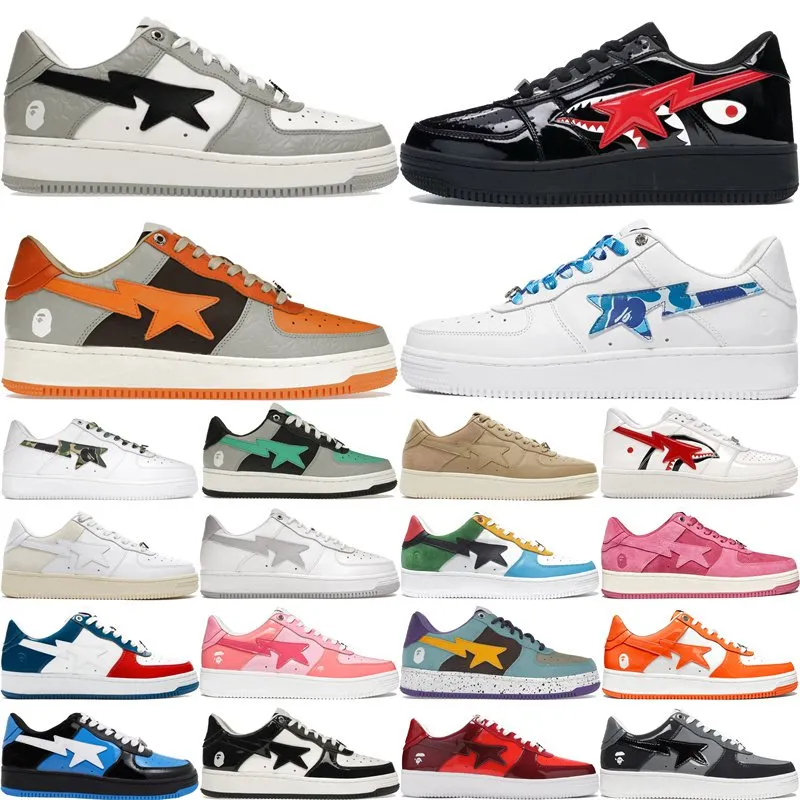 Mens low basketball shoes sneakers grape Sta Grey Black Shark Orange White ABC suede heel beige Comics red Tokyo Pink Pastel womens designer sneakers sports trainers