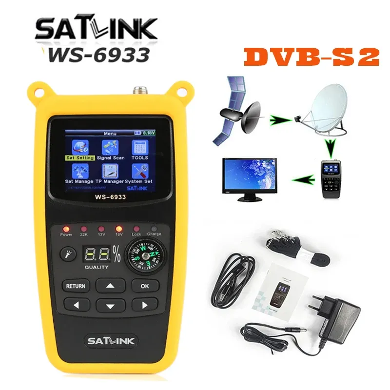 Finder Satlink WS6933 DVBS2 FTA CKU Band Satlink Digital Satellite Finder Meter Satlink WS6933