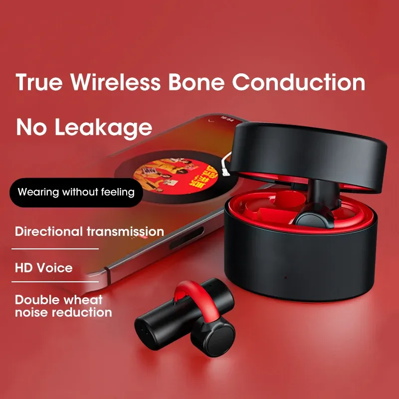 Earphones 2022 New Bluetooth 5.2 Bone Conduction Headset Wireless Inear Sports Waterproof Headset is Suitable for Apple Android Universal