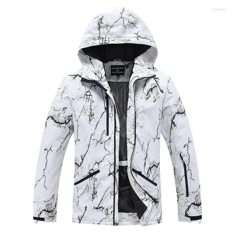 Skiing Jackets Winter White Waterproof Windproof Ski Jacket For Men And Women Snowboard Warm Snow Clothes Shell Outdoor