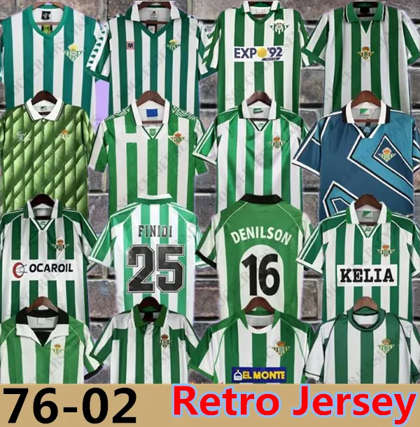 Fußballtrikots Retro Real Classic Vintage Football Shirt 01 02 03 04 76 77 82 85 94 95 96 97 98 99 00 2001 2002 1995 1997 1976 Alfonso Betis Jarni Denilso 1977 1985 2000 2003