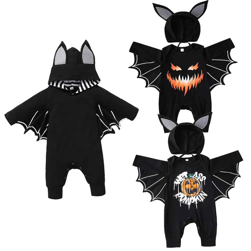 One-pièces Nouveauté de haute qualité Bébé garçons filles Halloween Cartoon Ramper Kids Vêtements Set Toddler Baby Costume Infant Bebe Clothes Cosplay