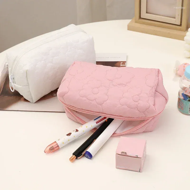 Cosmetic Bags Women's Makeup Large Capacity Bag Washing Girls Flower Cute Pencil Case Travel Organizer Toiletry