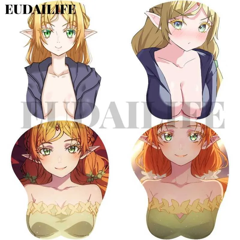 Muis pads pols rust isekai ojisan tsundere elf sui elga 3d mousepad hand pols polstel mouse pad mousepad silicone oppai soft mouse mat kantoorwerk y240423