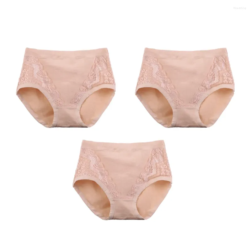 Mutandine femminili 3 pezzi Donne Briefs a maglia muta e trasparente biancheria intima