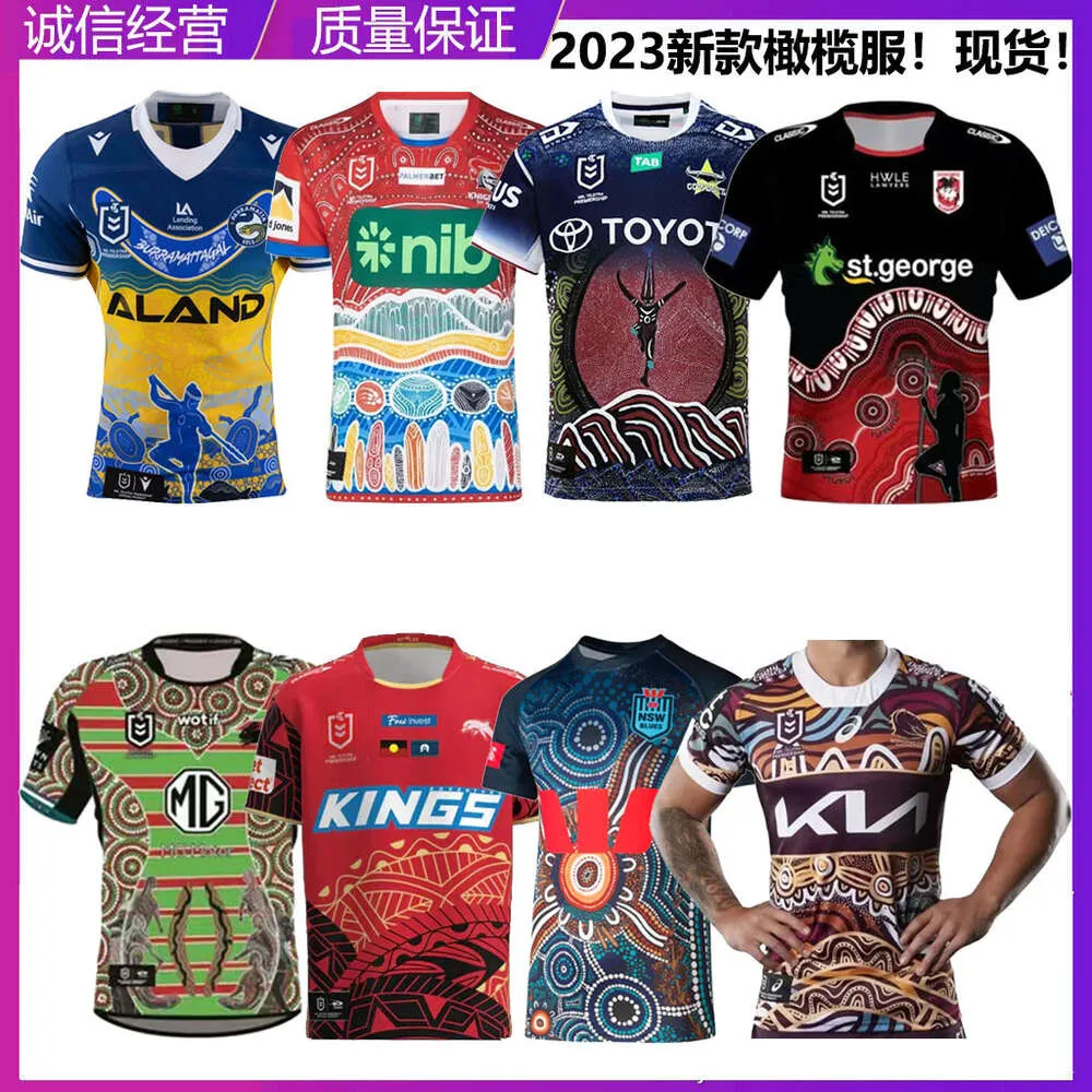 Men Jersey NRL Langhornton Saint George Manfish Cavalier Dolphin Rabbit Cowboy Mustang Indigenous Rugby Clothing