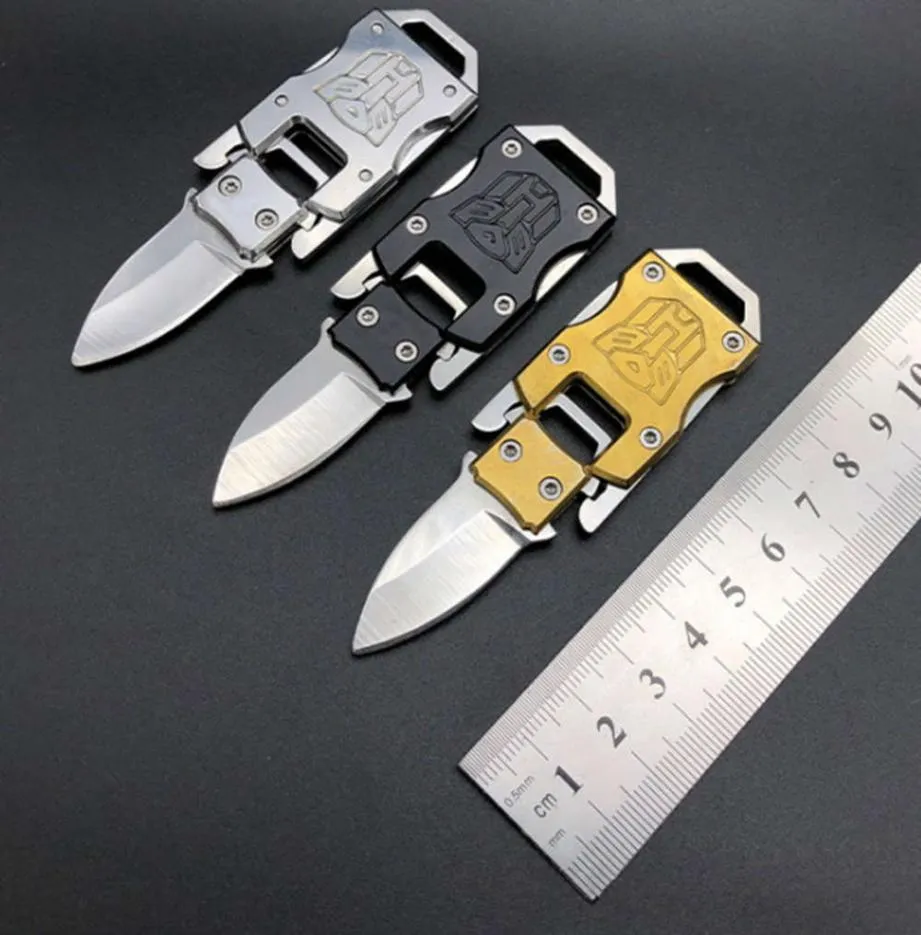 Transformers mini folding outdoor portable tactical survival Keychain knife5116121