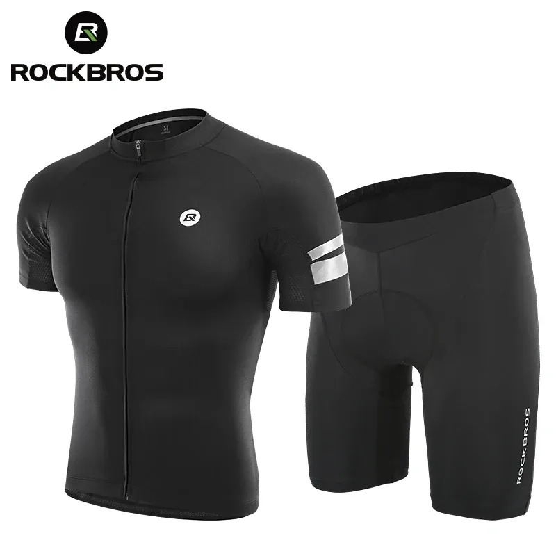 Sets rockbros jersey cyclisme hommes chemises respirantes jersey vêtements vélo