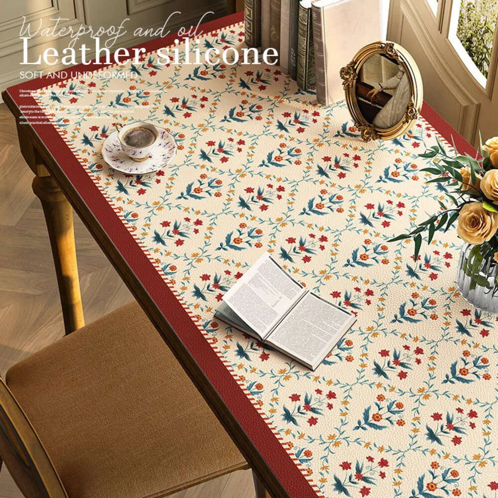 American Style Light Luxury Tablecloth High-end Feel Writing Desk Learning Eye Protection Mat Waterproof Oil Resistant Wash Free Computer Guest