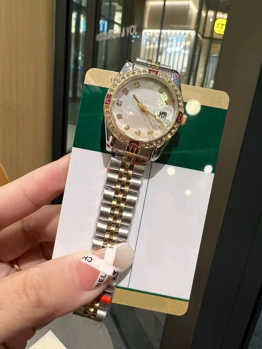 Женские роскошные часы 69173 АВТОМАТИЧЕСКАЯ ДАТА 28 -мм женский подарочный кварцевый часы