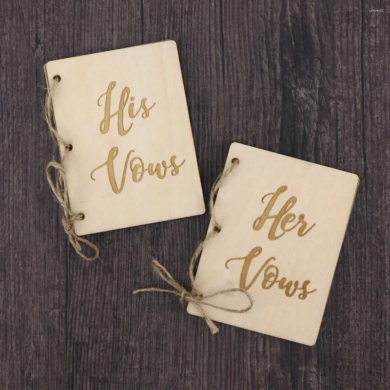 لوازم الحفلات 2pcs الإبداعية له و VOW Books Brown Kraft Paper Looklet for Wedding Journal Engagement Gift