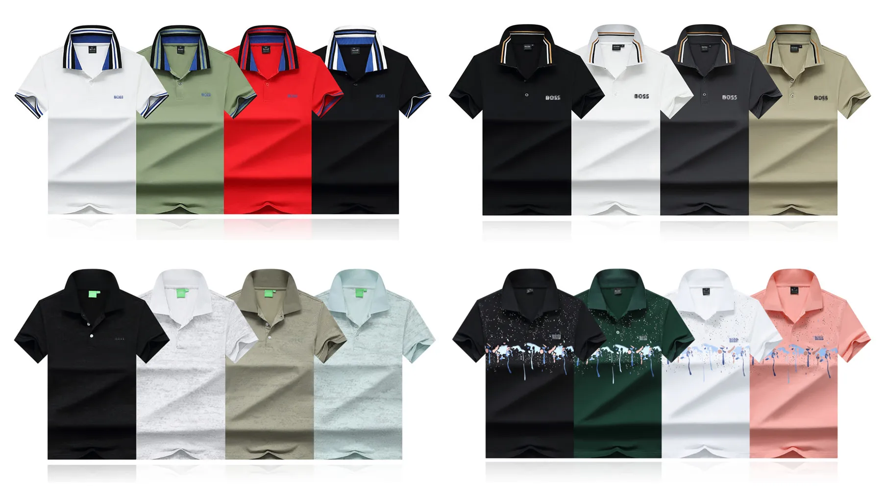 Designer Men's Polo-Shirt About Brand à manches courtes Pure Coton Color Couleur T-shirt pour hommes et femmes Fashion Golf Polo M-3XL-JS