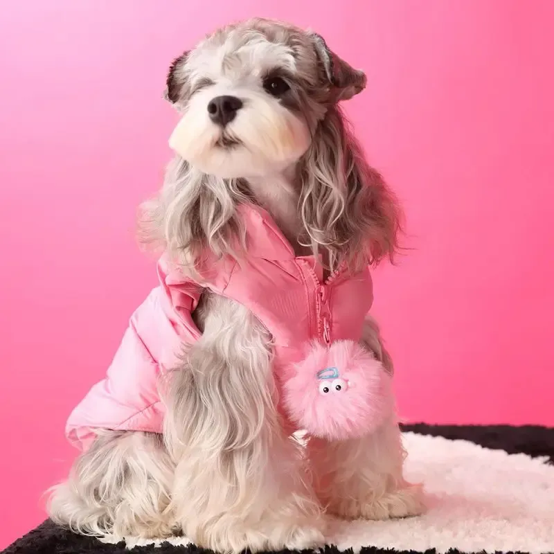 Giacca da cane da pet parkas inverno inverno nuovo giubbotto addensato cappotto gatto calda senza maniche per cane schnauzer bichon abiti da cane piccolo