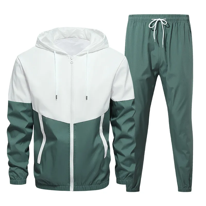 Men's PU Leather Hoodies Set 2 Piece Casual Sweatsuit Hooded Jacket And Pants Jogging Suit Tracksuits Sweat Suits,Red,S