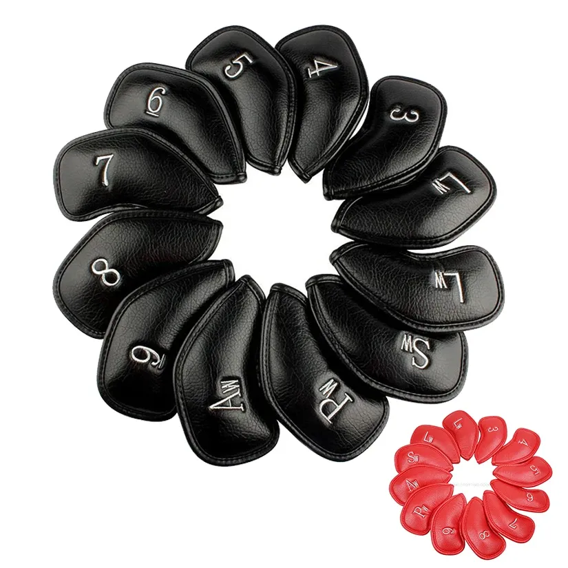 Kluby 12PC/zestaw golfowy klub golfowy żelazny nagłówki Protection Golf Head Sets Iron Club Akcesoria 3456789AWSWPWLW Covery