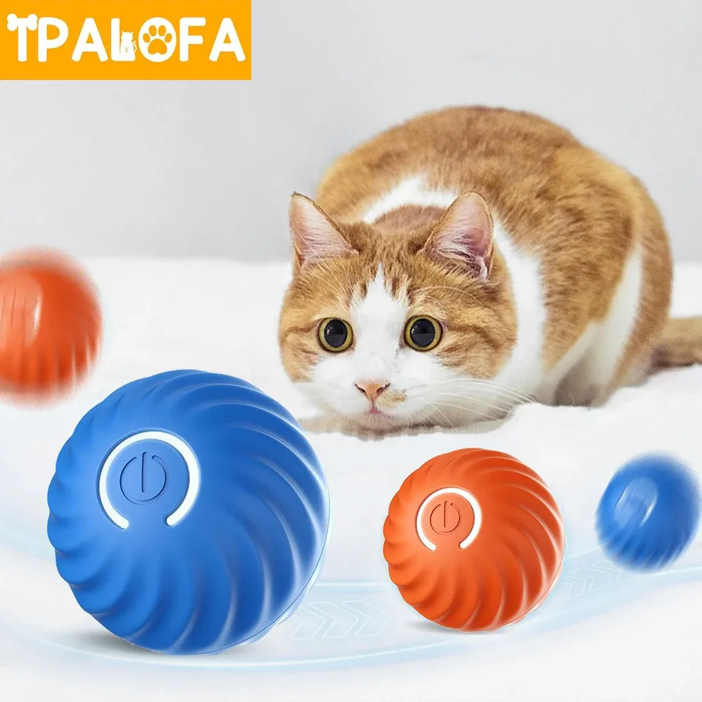 Kontrola Smart Electric Cat Ball Toys Training Self -Inmoving Kitten Automatyczne toczenia kota