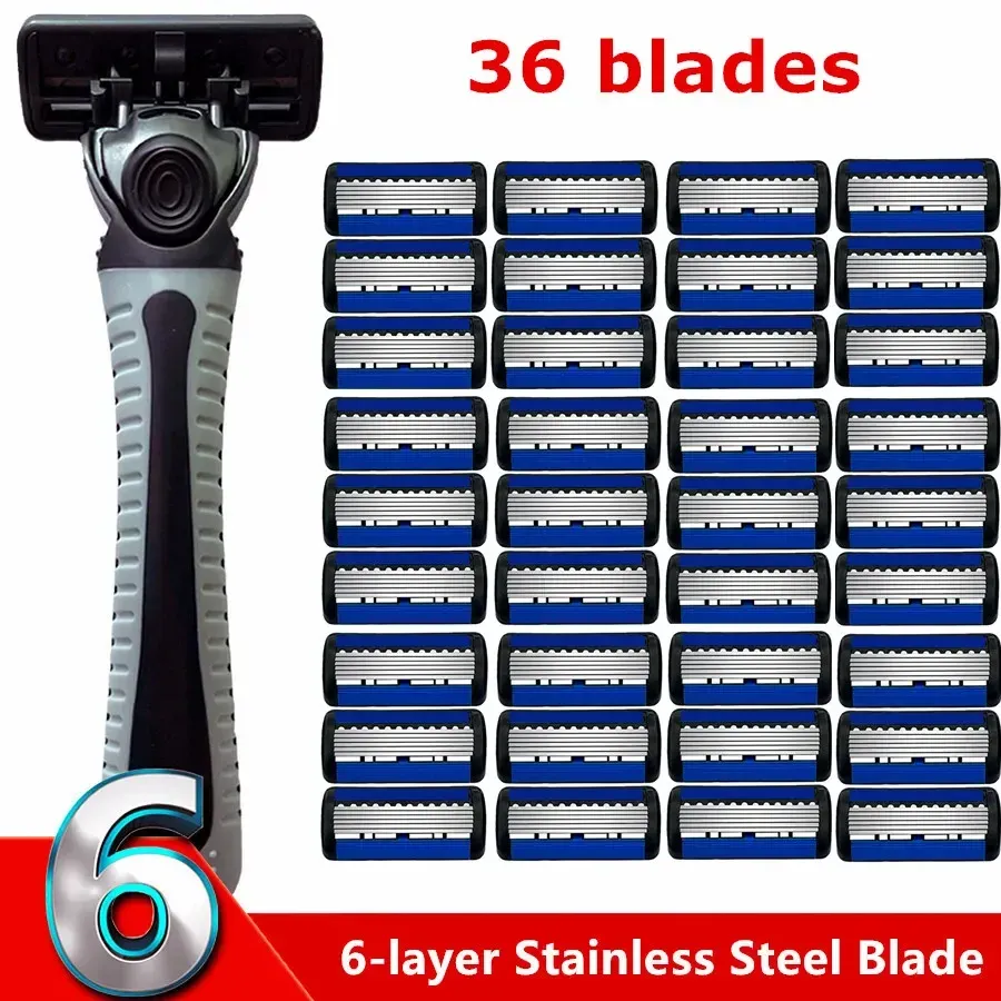 Shavers Razor Classic 6 Layer Safety Razor for Mens Shaving&Womens Hair Removal Shaving Blades Manual Shaver