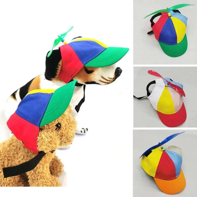 Hundebekleidung Haustier Propeller Hut Buntes entzückender, atmungsaktives Sommer dekorativer Baseballkappe Halloween Geburtstagsgeschenkversorgungen