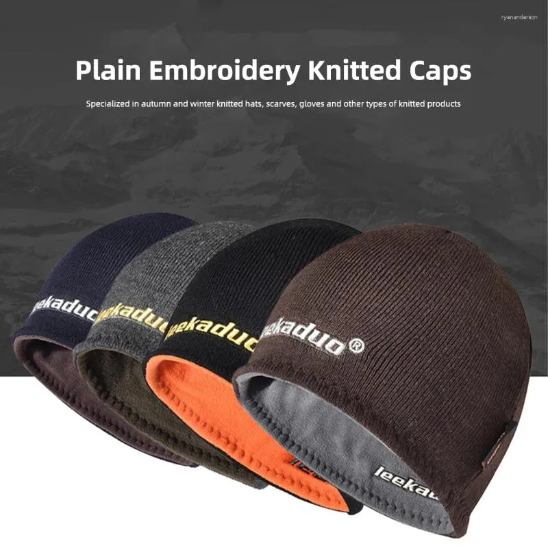 Bérets manneaux chapeaux tricotés à chaudeur