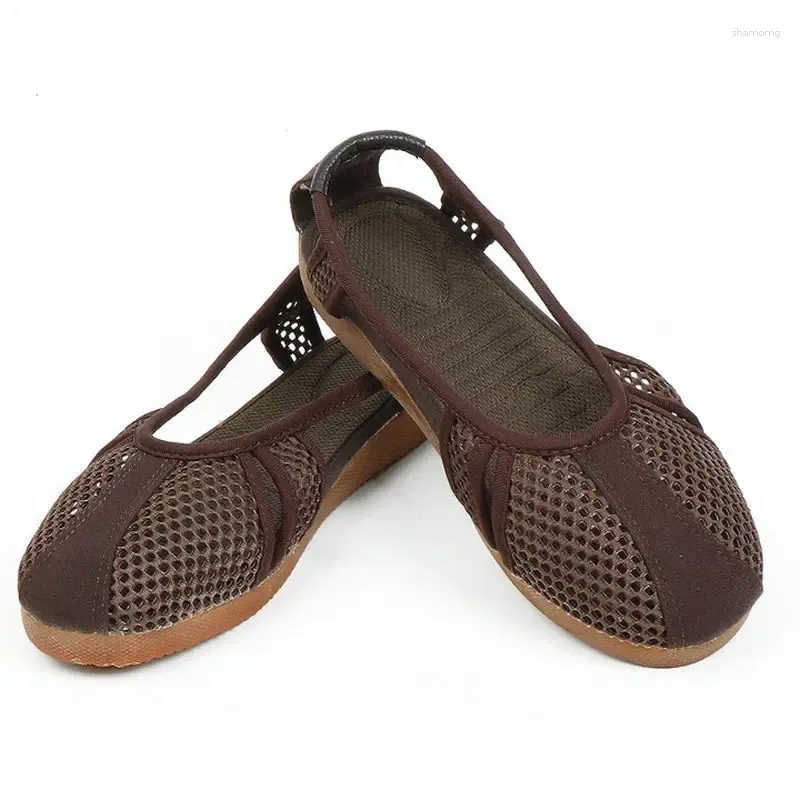 Casual skor Främjande Summer Buddhist Zen Lay Sandals Buddha Shaolin Monk Wushu Lohan Arhat Yellow/Grey/Coffee