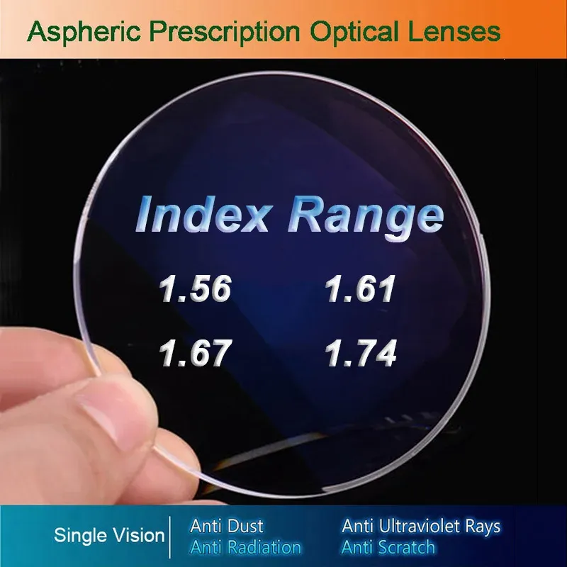 Frame single vision optische glazen voorgeschreven lenzen voor bijziendheid/hyperopie/presbyopia -bril Cr39 harslens met coating