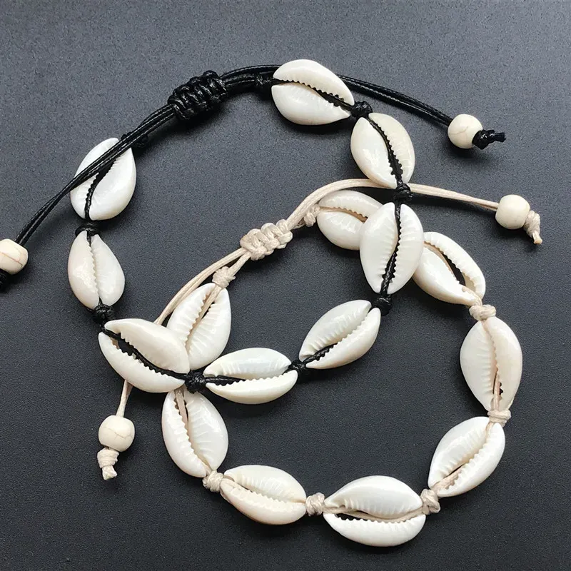 Strands Bohemian Trendy Natural Seashell Handmade Bracelet For Women Shell Bracelets Beaded Strand Bracelet Charm Jewelry Gift Wholesale