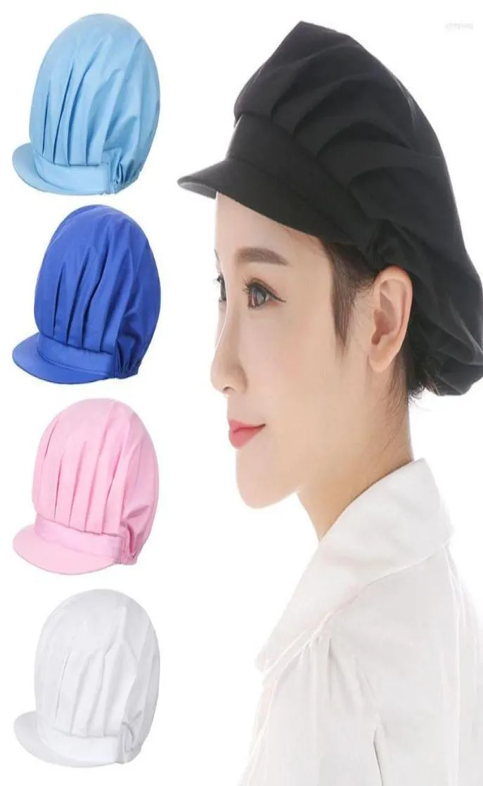 Berets Solid Work Accessoires Haarnetze Koch Cap Verband verstellbarer Food Service tragen Cook Hat1902307