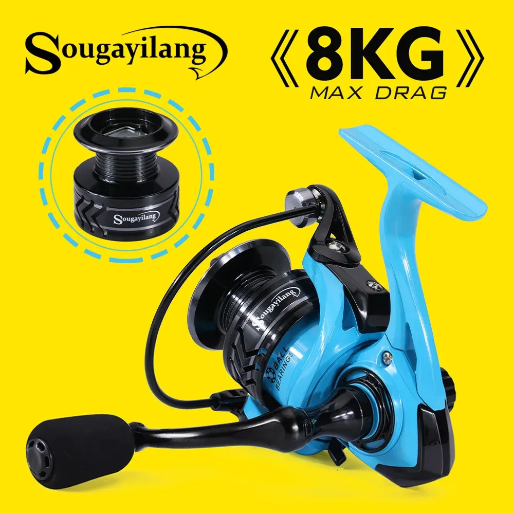 Accessoires Sougayilang Spinning Fishing Reels 8 kg Max Drag Metal Boule pour la basse Fishater Fishing Carretilha de Pesca