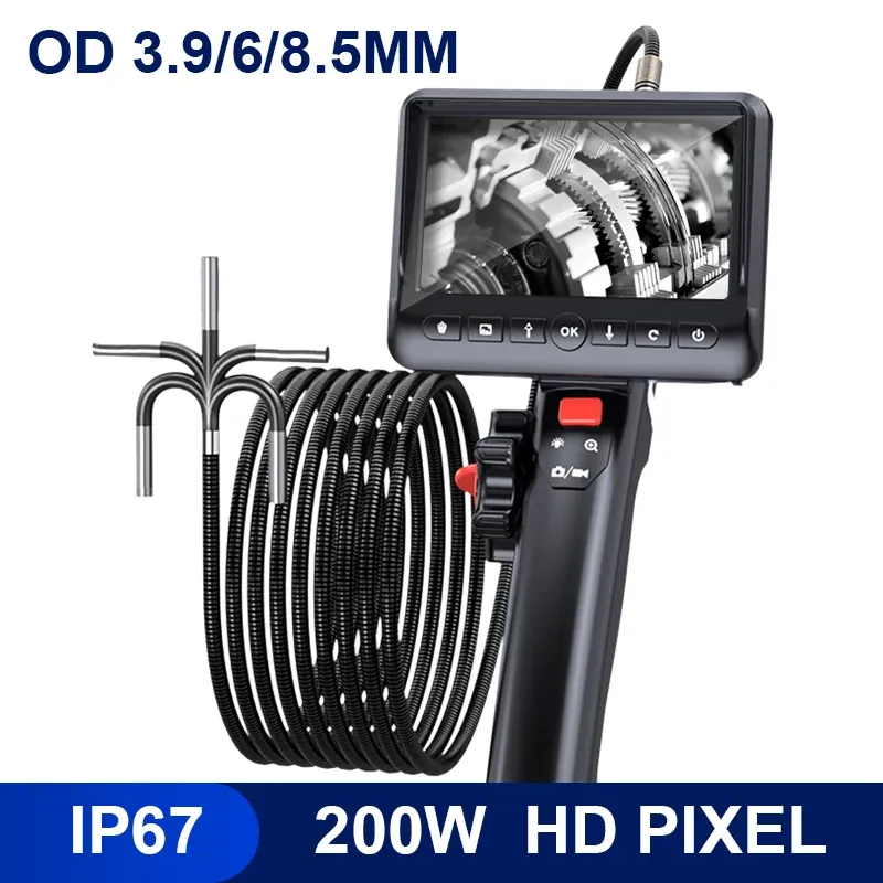 Kameras Wdlucky 1080p HD Automotive Industrial Endoskop mit Licht Autofokus -Endoskop -Inspektion Kamera 3.9 8,5 mm Objektiv für IMG -Video