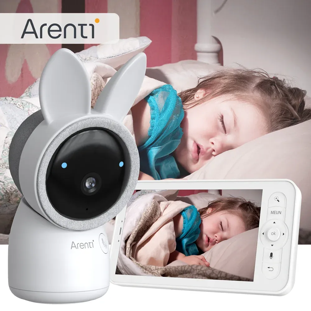 Мониторы Arenti Ainanny Baby Monitor Ir Night Vision Wireless 3MP камера с монитором 2 Way Audio 5 дюймов ЖК -монитор видео Baby Lullaby