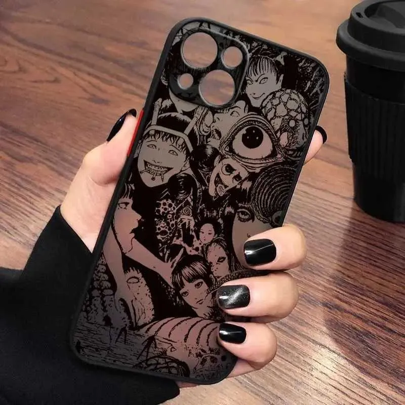 Mobiele telefoonbumpers Junji Ito Horror Comics Case voor Samsung A73 A72 A71 A53 A52 A51 A42 A33 A32 A31 A30 A23 A22 A22 A14 A13 A13 A12 4G 5G 5G 5G 5G MATTE TRANSPARENT Y240423