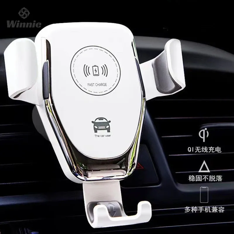 Chargers Q12 Caricatore wireless per auto 10w Porta smartphone rapida Smartphone Gravity Clip automatico Ricarica wireless Adattamento per iPhone Xioami