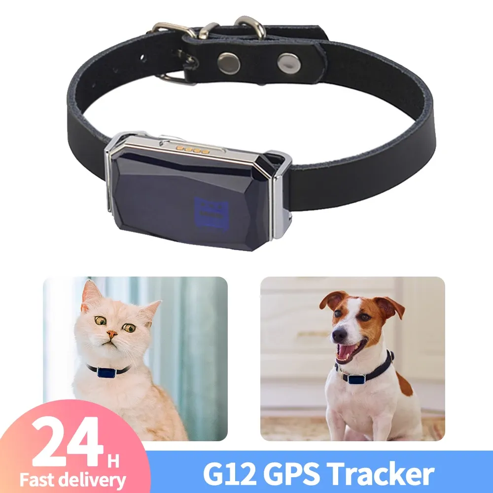 Trackers Pet GPS Tracking Locator Wearable Smart Cat Cat Dog Dog Footprint Tracking Locator wasserdichte Aussicht Wiedergabe der historischen Strecke