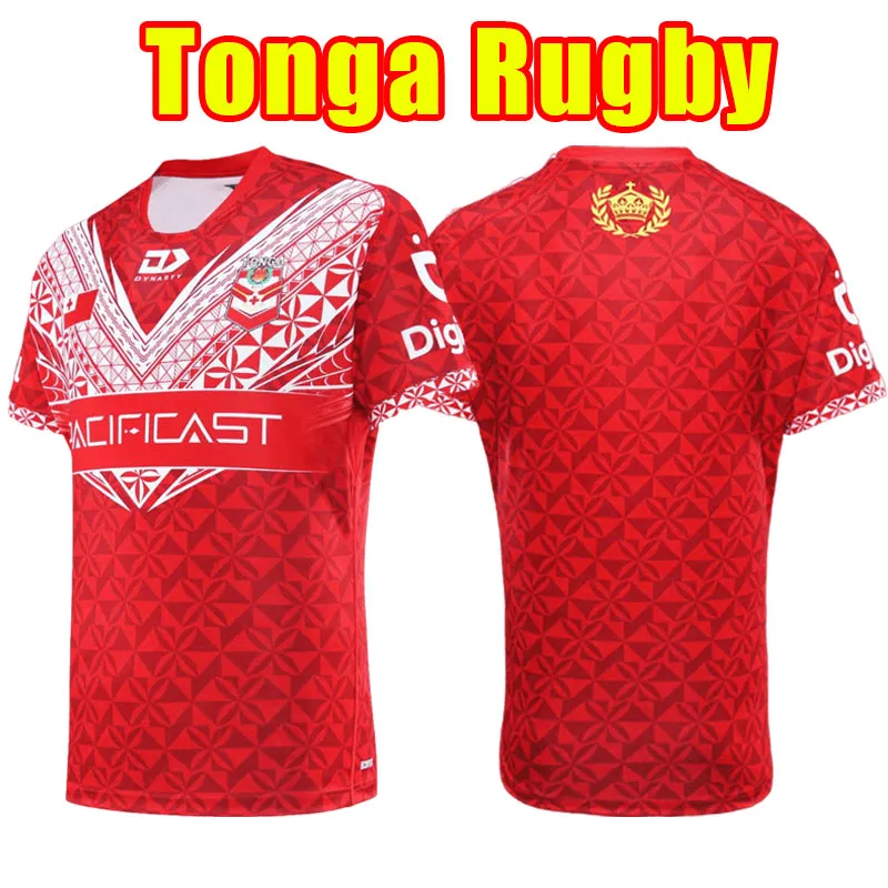 Men's Tonga City Rugby Jersey Short Sleeve Polyester Polo Shirt