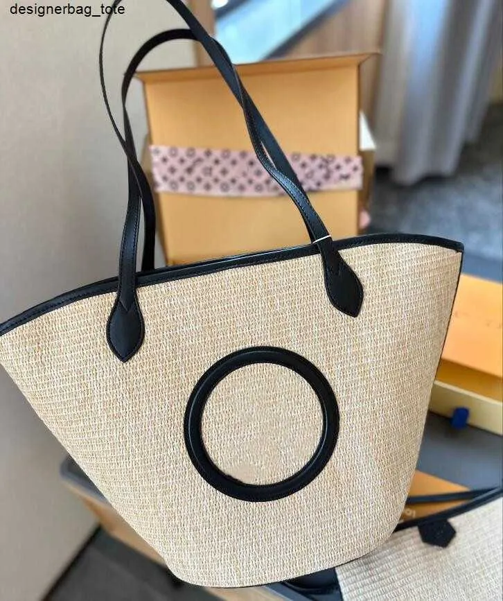 Halmväska vävd shoppingväska designer handväska stor kapacitet tote väska axel väska sommar strand väska helg semester rese väska